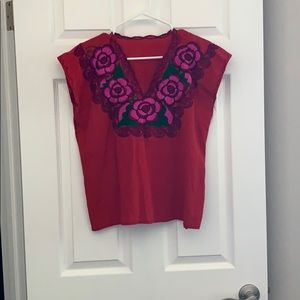 Red mexican blouse